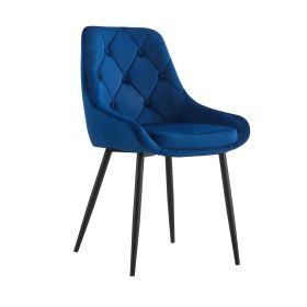 Modern Blue Velvet Dining Chairs