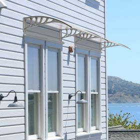 HT-100 x 96cm Household Application Door & Window Rain Cover Eaves Gray Holder