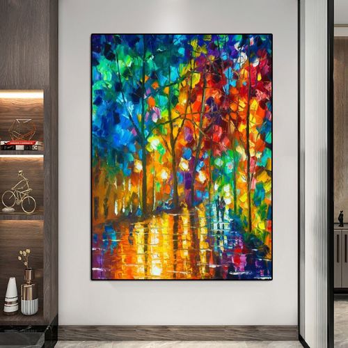 100% Handmade thick knife landscape modern nordic artwork oil painting for office living room decoration 100% Handmade thick knife landscape modern nordic artwork oil painting for office living room decoration